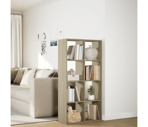 Librería divisor madera ingeniería roble Sonoma 69,5x29x137,5cm