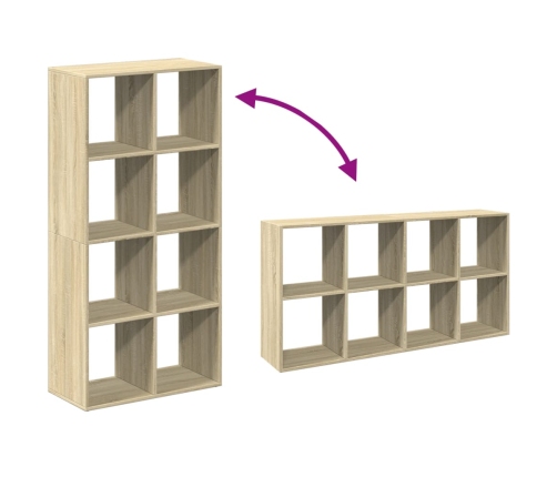 Librería divisor madera ingeniería roble Sonoma 69,5x29x137,5cm