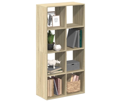 Librería divisor madera ingeniería roble Sonoma 69,5x29x137,5cm