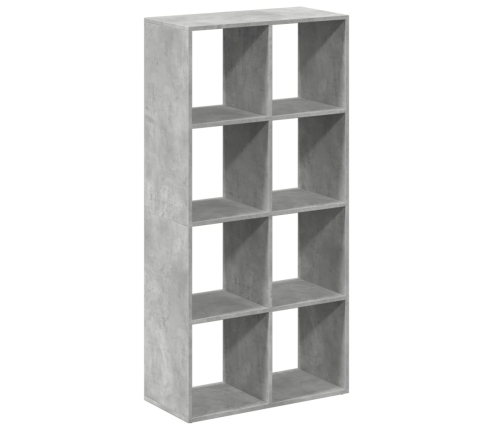 Librería divisora madera gris hormigón 69,5x29x137,5 cm