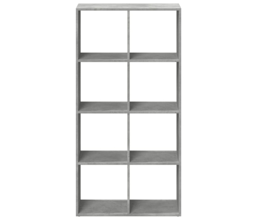 Librería divisora madera gris hormigón 69,5x29x137,5 cm