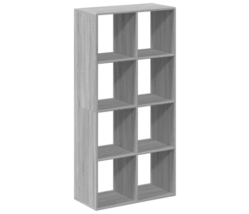 Librería divisor madera ingeniería gris Sonoma 69,5x29x137,5 cm