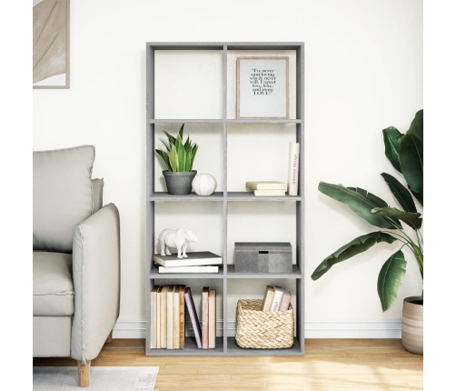 Librería divisor madera ingeniería gris Sonoma 69,5x29x137,5 cm