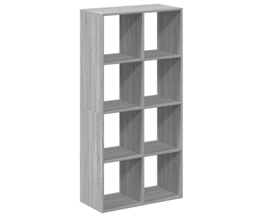 Librería divisor madera ingeniería gris Sonoma 69,5x29x137,5 cm