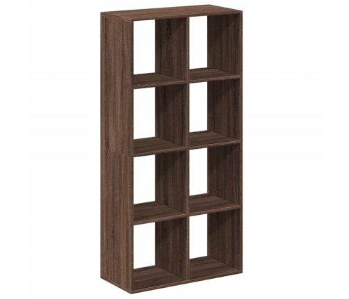 Librería divisor madera ingeniería marrón roble 69,5x29x137,5cm