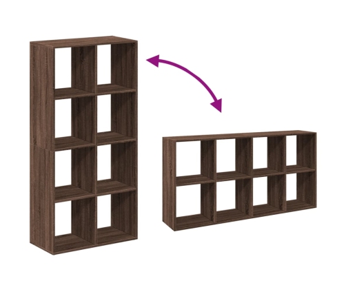 Librería divisor madera ingeniería marrón roble 69,5x29x137,5cm