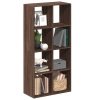 Librería divisor madera ingeniería marrón roble 69,5x29x137,5cm