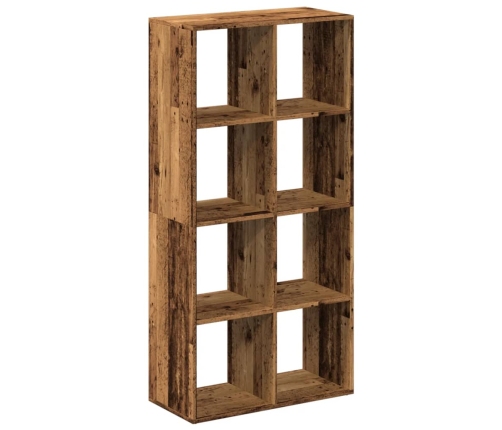 Librería divisor madera ingeniería envejecida 69,5x29x137,5 cm