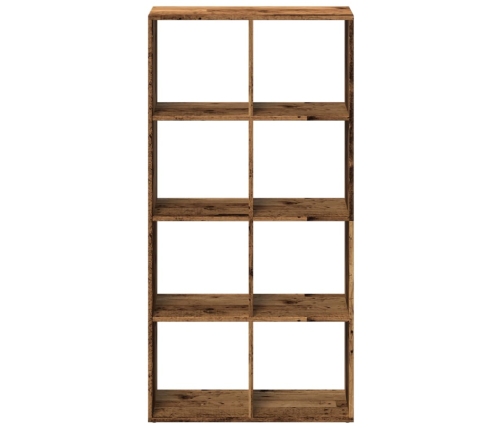 Librería divisor madera ingeniería envejecida 69,5x29x137,5 cm