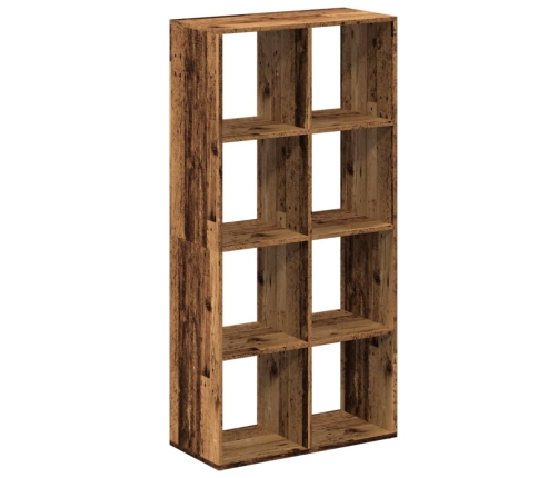 Librería divisor madera ingeniería envejecida 69,5x29x137,5 cm