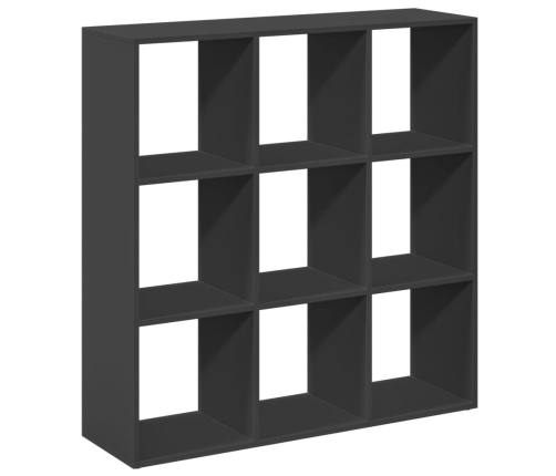 Librería divisora madera de ingeniería negra 102x29x103,5 cm