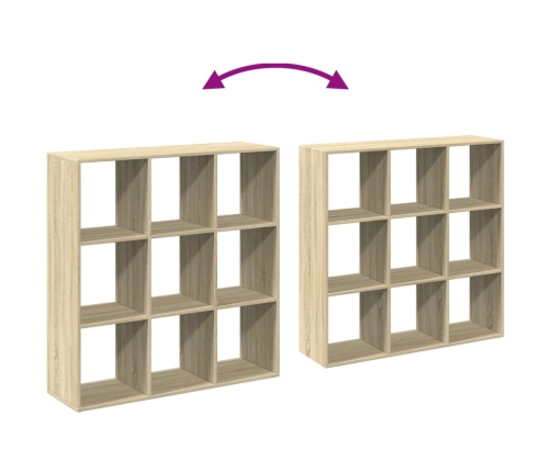 Librería divisor madera ingeniería roble Sonoma 102x29x103,5 cm