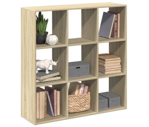 Librería divisor madera ingeniería roble Sonoma 102x29x103,5 cm