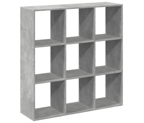 Librería divisora madera gris hormigón 102x29x103,5 cm