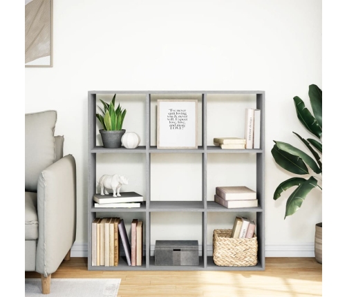 Librería divisor madera ingeniería gris Sonoma 102x29x103,5 cm