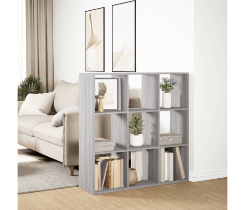 Librería divisor madera ingeniería gris Sonoma 102x29x103,5 cm