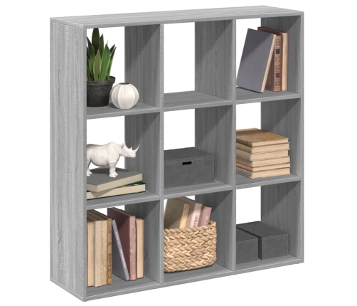 Librería divisor madera ingeniería gris Sonoma 102x29x103,5 cm