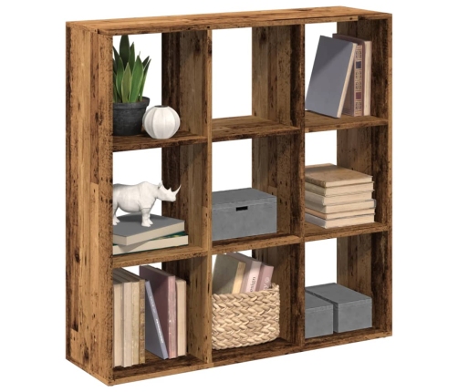 Librería divisora madera ingeniería envejecida 102x29x103,5 cm