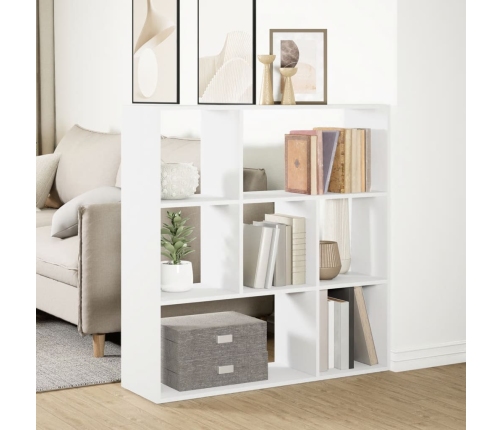 Librería divisora madera ingeniería blanca 102x29x103,5 cm