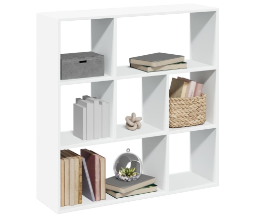 Librería divisora madera ingeniería blanca 102x29x103,5 cm