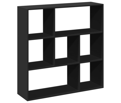 Librería divisora madera de ingeniería negra 102x29x103,5 cm