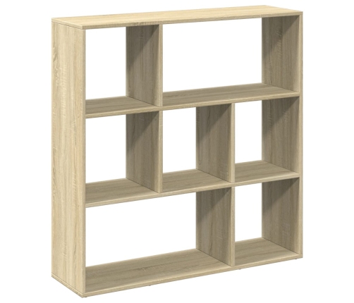 Librería divisor madera ingeniería roble Sonoma 102x29x103,5 cm