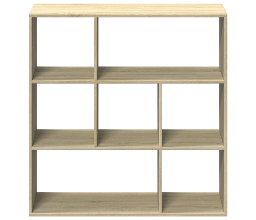 Librería divisor madera ingeniería roble Sonoma 102x29x103,5 cm