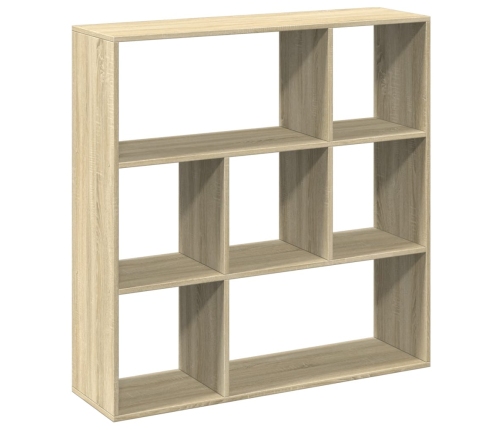 Librería divisor madera ingeniería roble Sonoma 102x29x103,5 cm