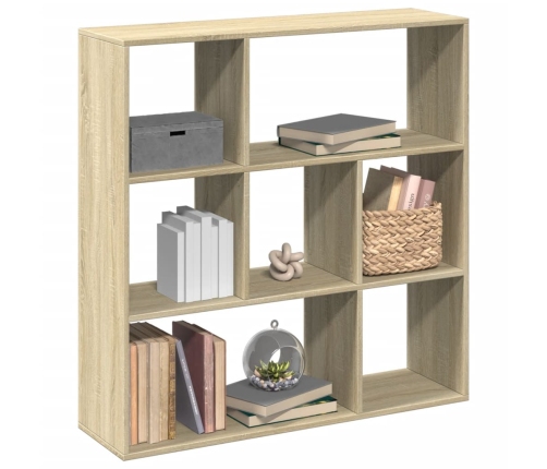 Librería divisor madera ingeniería roble Sonoma 102x29x103,5 cm