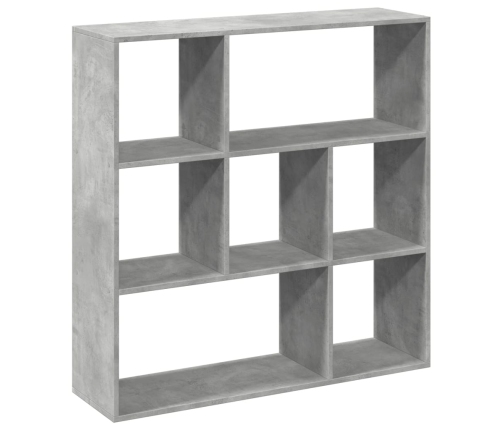 Librería divisora madera gris hormigón 102x29x103,5 cm