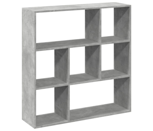 Librería divisora madera gris hormigón 102x29x103,5 cm