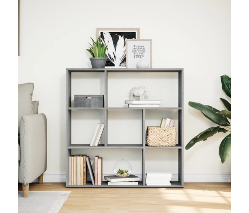 Librería divisor madera ingeniería gris Sonoma 102x29x103,5 cm