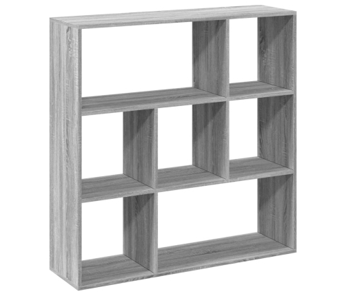 Librería divisor madera ingeniería gris Sonoma 102x29x103,5 cm