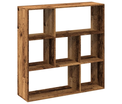 Librería divisora madera ingeniería envejecida 102x29x103,5 cm