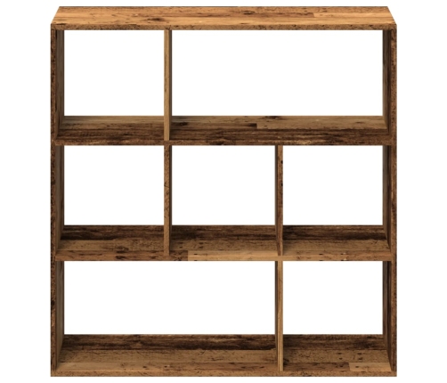 Librería divisora madera ingeniería envejecida 102x29x103,5 cm