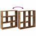Librería divisora madera ingeniería envejecida 102x29x103,5 cm