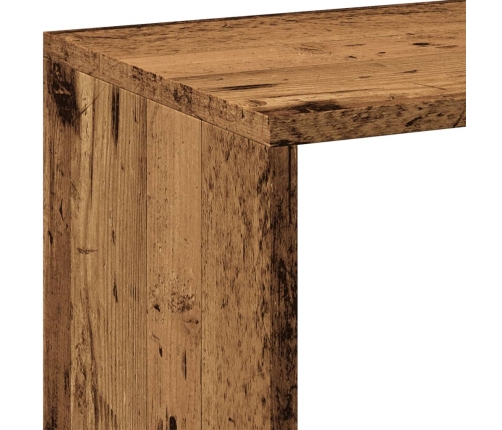 Librería divisora madera ingeniería envejecida 102x29x103,5 cm