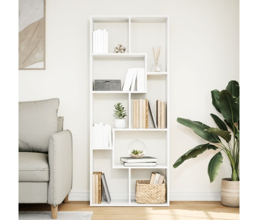 Librería divisora madera ingeniería blanca 67x25x161,5 cm