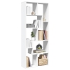 Librería divisora madera ingeniería blanca 67x25x161,5 cm