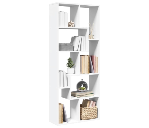 Librería divisora madera ingeniería blanca 67x25x161,5 cm