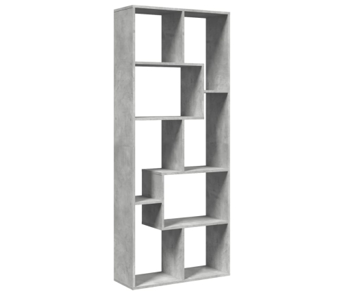 Librería divisora madera ingeniería gris hormigón 67x25x161,5cm