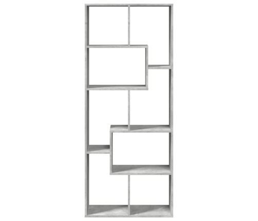 Librería divisora madera ingeniería gris hormigón 67x25x161,5cm