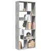 Librería divisora madera ingeniería gris hormigón 67x25x161,5cm