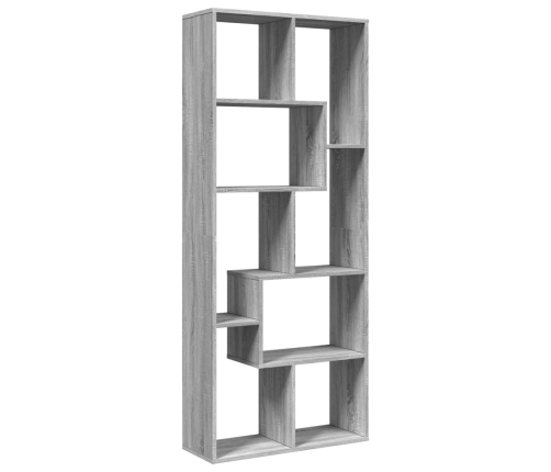 Librería divisora madera ingeniería gris Sonoma 67x25x161,5 cm