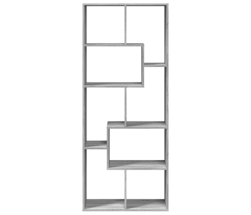 Librería divisora madera ingeniería gris Sonoma 67x25x161,5 cm