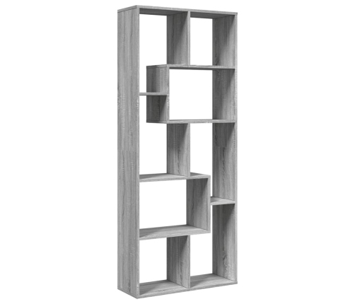 Librería divisora madera ingeniería gris Sonoma 67x25x161,5 cm