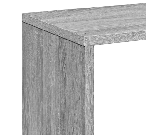 Librería divisora madera ingeniería gris Sonoma 67x25x161,5 cm