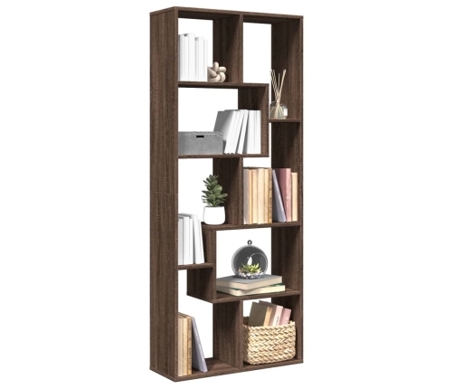 Librería divisora madera ingeniería marrón roble 67x25x161,5 cm