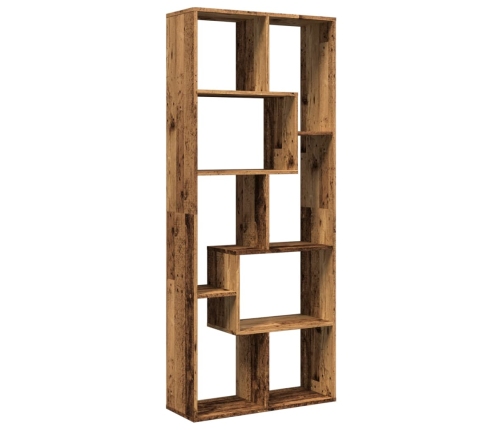 Librería divisora madera ingeniería envejecida 67x25x161,5 cm