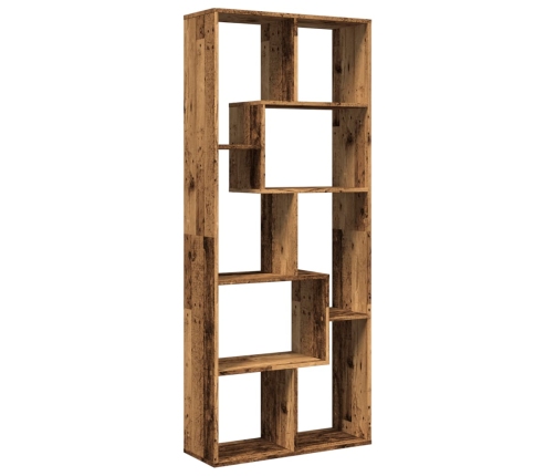 Librería divisora madera ingeniería envejecida 67x25x161,5 cm